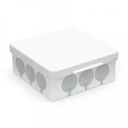 Коробка распределительная 60-0303-9003с для прямого монтажа двухкомпонентная безгалогенная (HF) белая с серым 100х100х40 (90шт/кор)