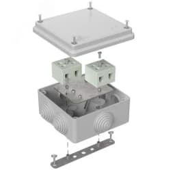 Коробка огнестойкая для о/п двухкомпонентная 60-0300-FR6.0-12 Е15-Е120 RAL9005 100х100х50 (14 шт/кор) Промрукав