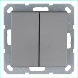 Переключатель проходной 2-кл. 10А IP20 механизм алюм. Jasmart G3022S