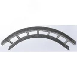 Поворот 90 град. для лестничного лотка НЛО 500х80х3000 радиус 600 мм, толщ. 1,5 мм, Сендзимир цинк