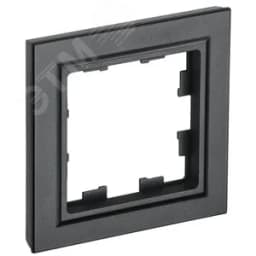 BRITE Рамка 1 пост РУ-1-БрЧ черный IEK