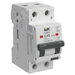 ARMAT Автоматический выключатель дифференциального тока B10N 2P C25 300мА тип A IEK