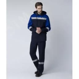 Костюм Эксперт-Антистат МВО NEW (тк.Смесовая,250) п/к, темно-синий/васильковый 64-66, 182-188