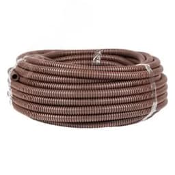 Труба гофрированная ПВХ с зондом под темное дерево d16мм (25м) Plast PROxima