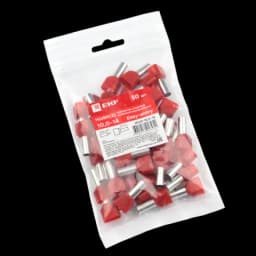 Наконечник штыревой втулочный изол. НШвИ(2) 10.0-14 (уп.50шт) EKF nhvi2-10.0-14