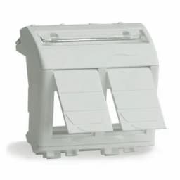 Розетка компьютерная RJ45х2 категория 5е 2 разъема PcNet белая (76656B) DKC