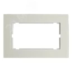 Рамка 2-местная (без перемычки), стекло, серия Катрин, белый матовый, GFR00-7012-01М
