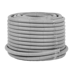 Труба гофр. ПВХ с протяжкой d20 мм (50 м) серая EKF-Plast