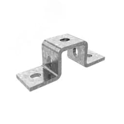 Прямоугольная скоба для СТРАТ-профиля 41х41 мм, толщ. 6,0 мм, гальван. цинк