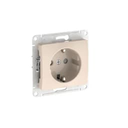 Розетка Glossa 16А с заземл. защ. шторки быстрозажим. клем. механизм беж. SE GSL000245S