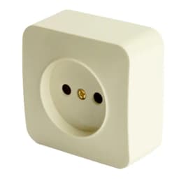 Розетка 1местная бз открытой установки STEKKER 250В 10А IP20 серия София слоновая кость MST101104 49484