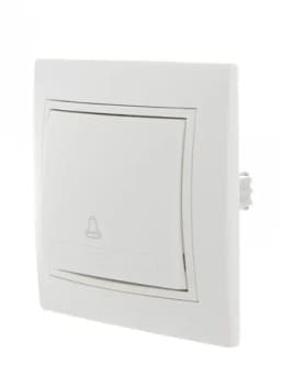 Выключатель кнопочный 1-кл. СП Mira бел./бел. LEZARD 701-0202-103