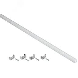 Профиль алюминиевый для светодиодной ленты 1616 накладной угловой 2м с комплектом аксессуаров (опал) IEK