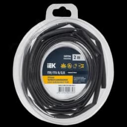 Трубка термоусадочная ТТУ нг-LS 5/2,5 черная (2м/упак) IEK