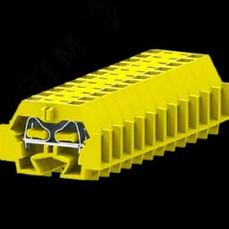 Клемма TB концевая 1-1 с бок. подключ. с защелк. ножками, желтая