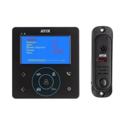 Комплект домофонии (монитор + выз.панель) AT-I-K410C/T Black (AD-480B) черный Kit box Atix