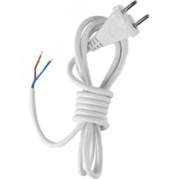 Шнур сетевой с вилкой ПВС 2х0,75-26 белый 3,0 м 99927936 УПП-5 ВОС г.СПб