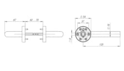 Ручка раздельная R.DSS201-0201/19 (DSS-0201/19) INOX 201 Fuaro