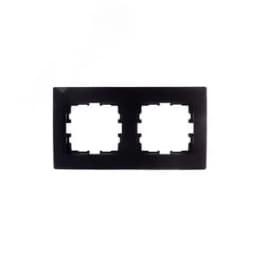 KARINA Рамка 2-ая горизонтальная б/вст чёрный бархат (10шт/120шт) 707-4200-147 Lezard