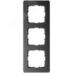Рамка G-Flex 3-постовая, цвет черный матовый (soft touch)