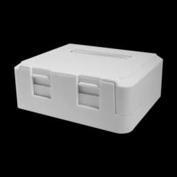 Корпус розетки Suprlan для двух вставок типа Keystone Jack, белая