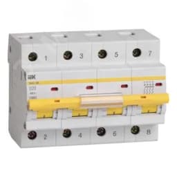 Выключатель автоматический ВА47-100 четырехполюсный 20А 10кА характеристика D