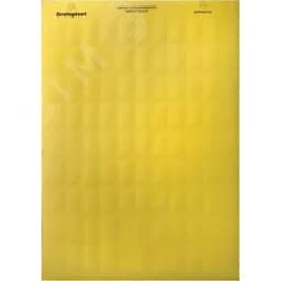 Табличка маркировочная 12х9мм. Полиэстер. Желтая (286 шт. на пластине, упак. по 10 листов) DKC