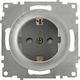 Розетка с заземлением, защитные шторки, винтовые контакты, цвет серый (серия Florence) 2172833 ССТ