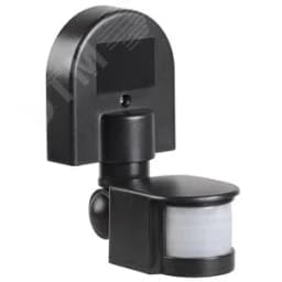 Датчик движения ДД 008 черный, макс. нагрузка 1100Вт, угол обзора 180град., дальность 12м, IP44, IEK