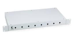 Бокс оптический 19", 1U на 8 ST/FC портов Cabeus FO-19-8ST