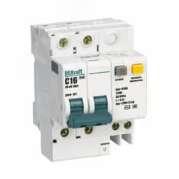 Выключатель автоматический дифференциальный АВДТ встроенная защита от сверхтоков 2P 10A 30мА AC C + OV ДИФ-101