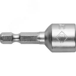 Биты "Мастер" с торцовой головкой, магнитные, Cr-V, тип хвостовика E 1/4", 13х45мм, 2шт ЗУБР