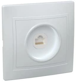 Розетка компьютерная 1-м СП Кварта РК10-КБ IP20 бел. IEK EKK10-K01-DM