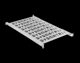 Полка универсальная SMART 19" перфорированная, 700мм (регулировка) для шкафов, серый SYSMATRIX SH 7004.700