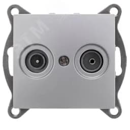 Розетка TV+ SAT Bravo, оконечная, механизм, серебро