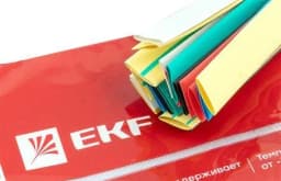 Набор трубок термоусадочных ТУТ нг тонкостен. 8/4 (7 цветов по 3шт 100мм) EKF tut-n-8