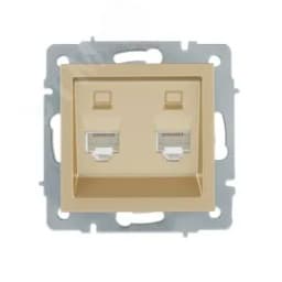 VESNA Розетка компьютерная двойная золото