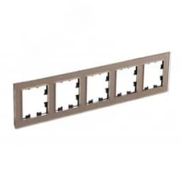 ATLASDESIGN NATURE рамка пятипостовая, ОРГАНИЧЕСКОЕ СТЕКЛО ШАМПАНЬ Systeme Electric