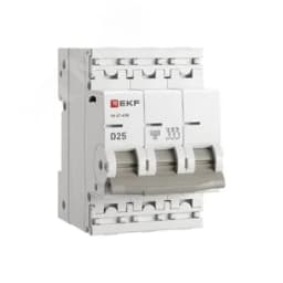 Автоматический выключатель ВА 47-63N 3P 25А (D) 4,5 кА PROXIMA