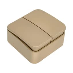 Выключатель 2-кл. ОП Blanca 10А IP20 (сх. 5) 250В с изолир. пластиной титан SE BLNVA105014