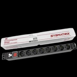 Блок розеток 19 PDU, 8 розеток, 10 A, гнездо под шнур SYSMATRIX PD 19.08SCH-IS-1.10