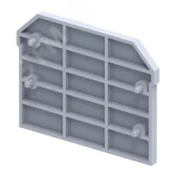 Крышка концевая OptiClip EPCMC1-2-TRIPLET-серый для клемм CMC1-2-TRIPLET