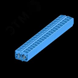 Клемма TB 2-2 фронт. подключение с защелк.ножками, сечение 2,5 мм. кв., синий