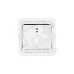 Выключатель проходной одноклавишный скрытый Валери 10А белый