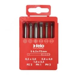 Набор бит SL/PZ/PH Industrial 73 мм в кейсе, 6 шт