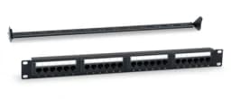 Патч-панель 19" (1U), на 24 порта RJ-45, 5е Hyperline WRline WR-PL-24-C5E-D (Черный)