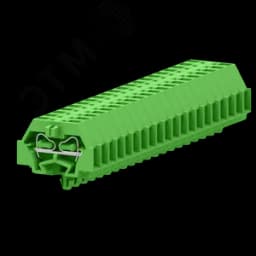 Клемма TB 1-1 с бок. подключ. с защелк. ножками, сечение 1,5 мм. кв., зеленая SUPU