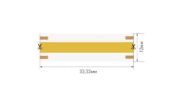 Лента светодиодная 4 в 1 COB 840 LEDм 18 Втм 24В IP20 Цвет RGBNW SWGCOB8402418RGBNW