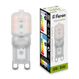 Лампа светодиодная Feron LB430 G9 5W 4000K 25637