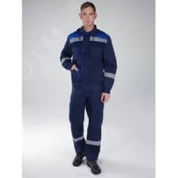 Костюм Титан СОП с капюшоном (ткань Смесовая,210) п к, темно-синий васильковый, 44-46 182-188